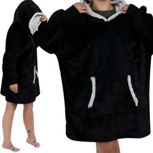 Свитшот-одеяло 2в1 меховой с капюшоном Ruhhy 24403 (Oversize)
