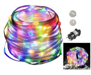 Улична светодиодная гирлянда лента 200 LED RGB большие капли 20 метров белый 8 режимов
