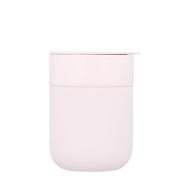 Кофейные чашки 295мл с крышками Cute Travel Mugs с защитным силиконовым чехлом Pink