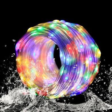 Улична светодиодная гирлянда лента 200 LED RGB большие капли 20 метров белый 8 режимов