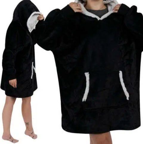 Свитшот-одеяло 2в1 меховой с капюшоном Ruhhy 24403 (Oversize)