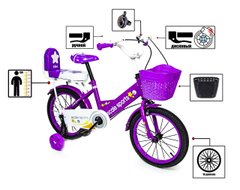Велосипед 16 "Фиолетовый T15, Ручной и Дисковый Тормоз оптом