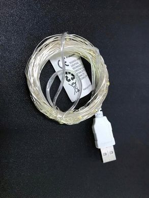 Гирлянда капля росы usb Sun Lamp 100 led нить длина 10м c USB для 5v, от powerbank