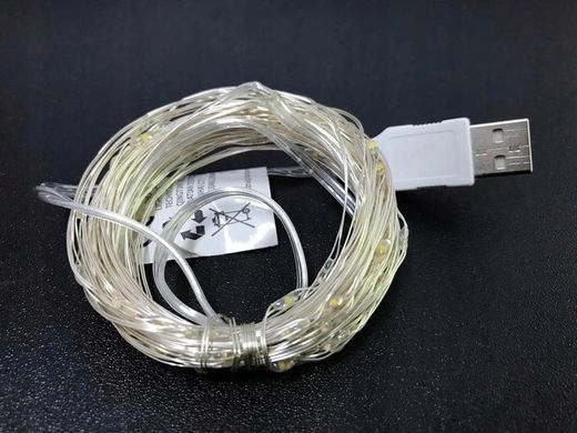 Гирлянда капля росы usb Sun Lamp 100 led нить длина 10м c USB для 5v, от powerbank