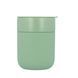 Кофейные чашки 295мл с крышками Cute Travel Mugs с защитным силиконовым чехлом Olive