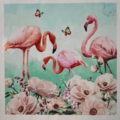 Мозаика алмазная 30х30 см 5D Flamingos