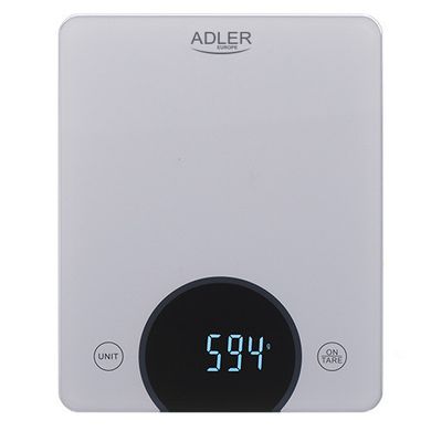 Ваги кухонні з LCD-дисплеєм Adler AD 3173 10kg silver