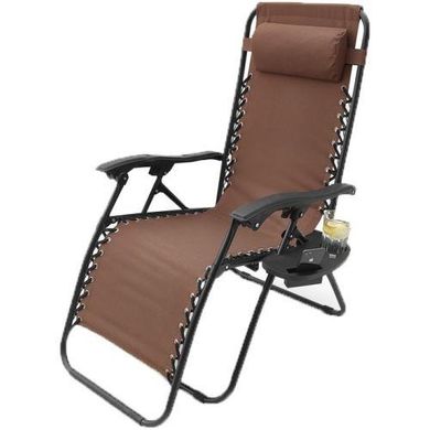 Шезлонг, пляжне крісло Zero Gravity, Brown