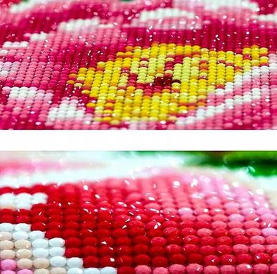 Діамантова мозаїка 30х30 см 5D Flamingos