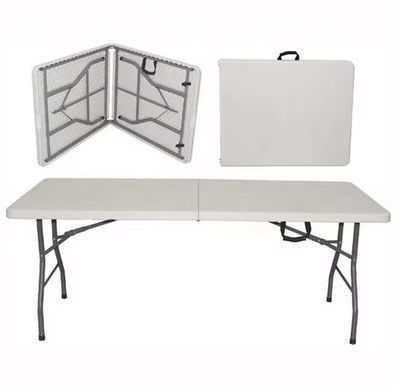 Стол складной SpringFun 180x74x72 садовый, туристический, для кемпинга пластик, цвет белый