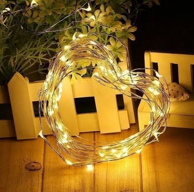 Светодиодная гирлянда нить капля росы 4.5м 50led батарейки