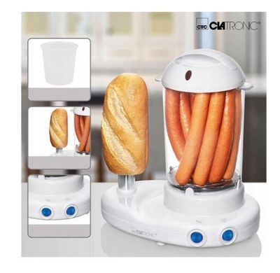 Хот дог мейкер и яйцеварка Clatronic HDM 3420 EK вертел из нержавеющей стали