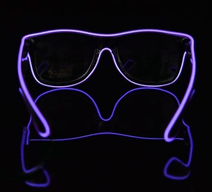 Окуляри світлодіодні сонцезахисні El Neon ray purple неонові