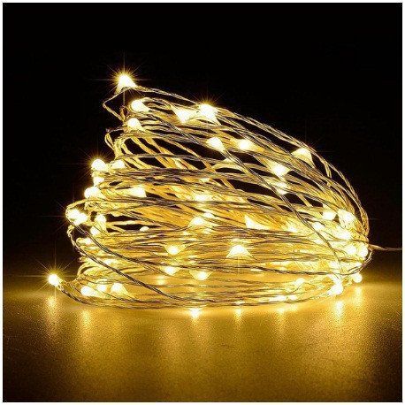 Светодиодная гирлянда нить капля росы 4.5м 50led батарейки