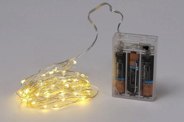 Светодиодная гирлянда нить капля росы 4.5м 50led батарейки
