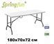 Стіл складаний SpringFun 180x70x72 пластик білий - nzk-180S колір Білий