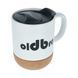 Керамічний кавовий кухоль OldBro classic White 400мл з ізольованим корковим дном і кришкою