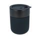 Кофейные чашки 295мл с крышками Cute Travel Mugs с защитным силиконовым чехлом Black