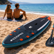Надувная доска SUP борд LAGO 350 см, до 180 кг, для сапсерфинга, моря, реки и озера, с веслом 2 в 1, насосом, рюкзаком и гермомешком, серая