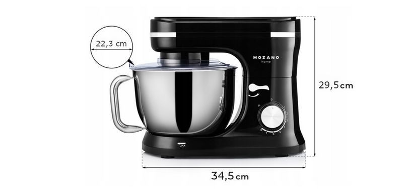 Планетарний кухонний комбайн Mozano Compact Chef 4.5 Л, 8 Швидкостей, 1700 Вт