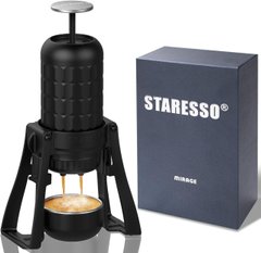 Портативная эспрессо кофеварка STARESSO Plus идеально подходит для дома и кухни, путешествий, кемпинга,