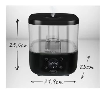 Увлажнитель воздуха Camry CR 7973B, ультразвуковой аромадиффузор 5 л, гигрометр, сенсорный дисплей, таймер, до 35 м&sup2;