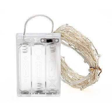 Светодиодная гирлянда Sun Lamp Капля Росы 200 LED, 20м холодный белый свет, батарейки 3 АА