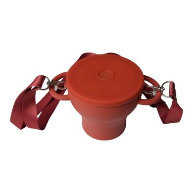 Безопасная пищевая силиконовая складная чашка oldbro 450 мл red