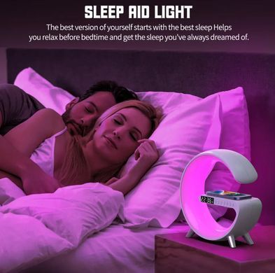 Бездротовий зарядний пристрій Infinity Multifunction Wireless Charger Alarm Clock Speaker Night Light