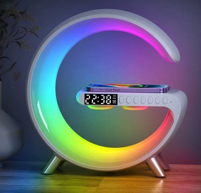 Бездротовий зарядний пристрій Infinity Multifunction Wireless Charger Alarm Clock Speaker Night Light