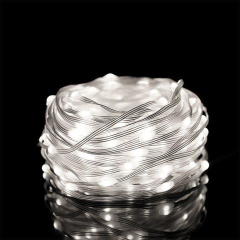 Гирлянда светодиодная 200 LED большие капли 20 метров, дом/улица белый, 8 режимов