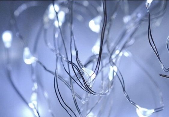 Светодиодная гирлянда Sun Lamp Капля Росы 200 LED, 20м холодный белый свет, батарейки 3 АА