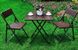 Набір садових меблів SpringFun стіл і 2 стільці Ratang brown