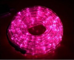 Наружная Герметичная LED гирлянда Дюралайт "Duralight" 10 метров Розовая Pink, 180 Ламп, 8 режимов