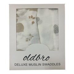 Набор муслиновых детских пеленальных одеял, комплект из 2шт., размер 100х120 см, заяц/сердечко