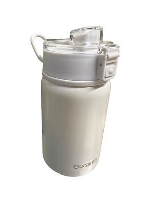 Термокружка Gucgres из нержавеющей стали 400ml с сеткой заварником, с двойными стенками белая