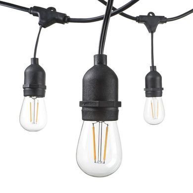 Вулична гірлянда з ретро лампами LED Edison 15шт, 24V, 10 метрів