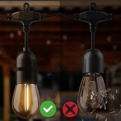 Гирлянда садовая светодиодная RED GARDEN 10м 10x LED лампочки E27 IP44 теплый белый 2700K для сада, балкона