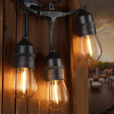 Гирлянда садовая светодиодная RED GARDEN 10м 10x LED лампочки E27 IP44 теплый белый 2700K для сада, балкона