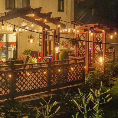 Гирлянда садовая светодиодная RED GARDEN 10м 10x LED лампочки E27 IP44 теплый белый 2700K для сада, балкона