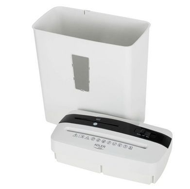 Шредер Adler AD 1037 White, уничтожитель документов P-4, конфетти 4&times;39 мм, 6 листов, CD, карты, 13 л