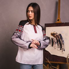Вышиванка женская Moderika Этношик белая с фатином
