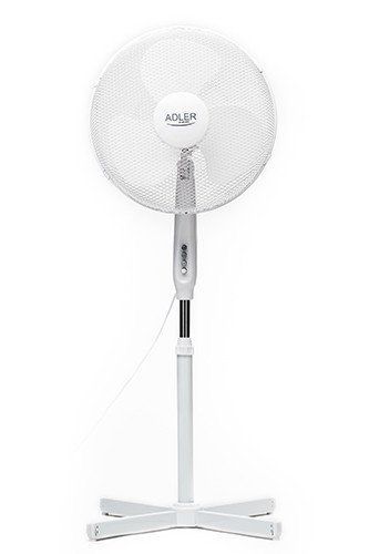 Напольный вентилятор Adler AD 7305, 40 см, 90 Вт, регулировка высоты 102-125 см, 3 скорости, поворотный вентилятор для дома и офис
