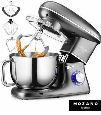 Профессиональный тестомес Mozano Kitchen Machine 2300 Вт чаша 6,2л Silver