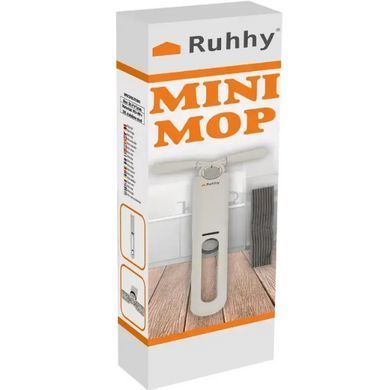Компактная мини-швабра для мытья окон Ruhhy 24345 с 2 насадками, самоотжим, без разводов