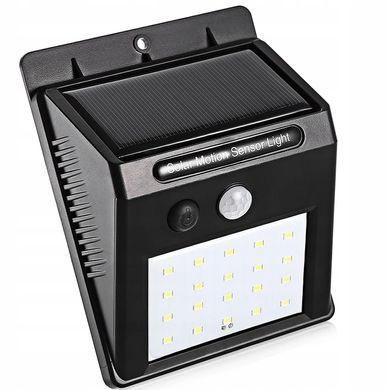 Уличный светильник с датчиком движения на солнечной батарее Solar Motion LED 20 белый цвет