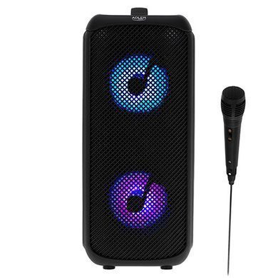 Bluetooth колонка Adler AD 1903 з радіо, караоке, RGB-підсвіткою, акумулятор 1500 мАгBluetooth колонка Adler AD 1903 з радіо, кара