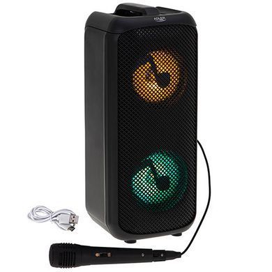 Bluetooth колонка Adler AD 1903 з радіо, караоке, RGB-підсвіткою, акумулятор 1500 мАгBluetooth колонка Adler AD 1903 з радіо, кара