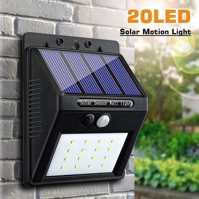 Уличный светильник с датчиком движения на солнечной батарее Solar Motion LED 20 белый цвет
