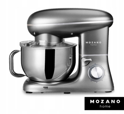 Профессиональный тестомес Mozano Kitchen Machine 2300 Вт чаша 6,2л Silver КУЛИНАРНАЯ КНИГА В ПОДАРУНОК